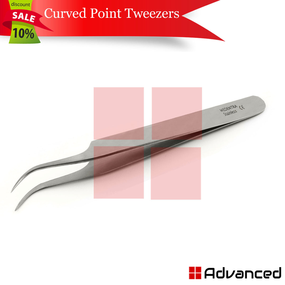Eyelash Extension Tweezers Set of 3 - Stainless Steel Lash Grooming Tools