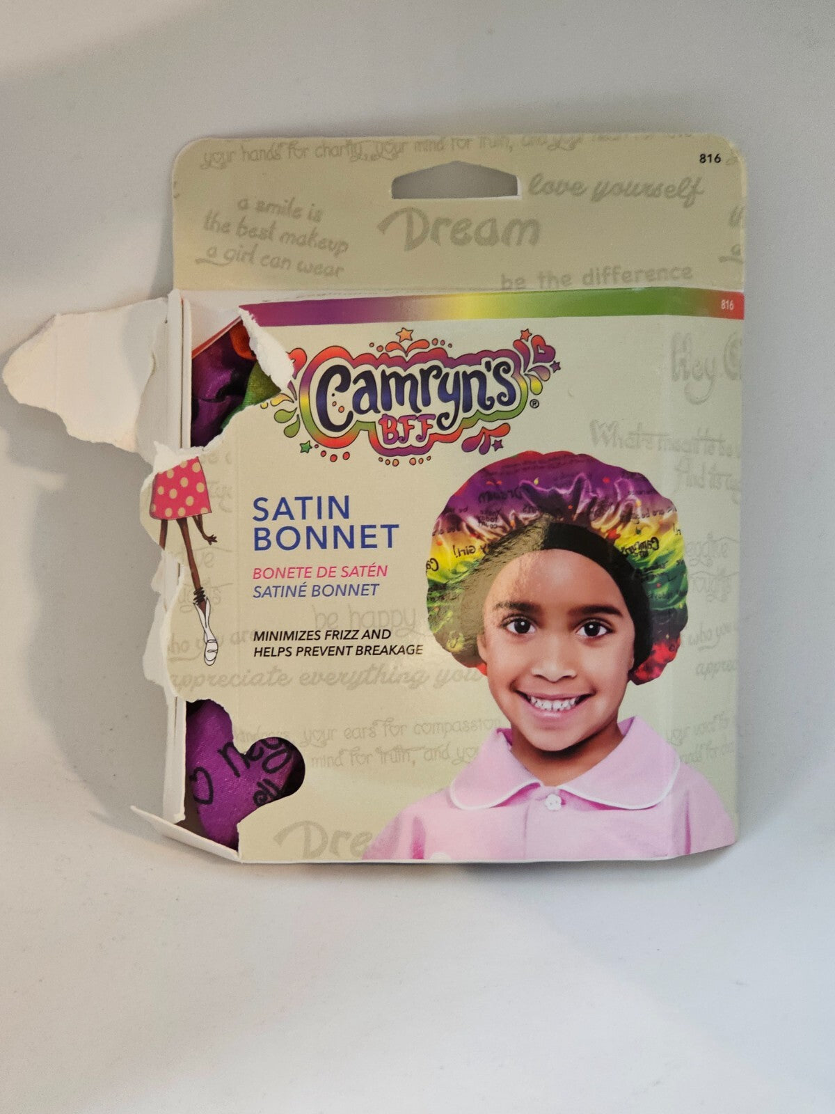 Camryn's BFF Satin Bonnet - 1pc with Free Shipping!! Distressed