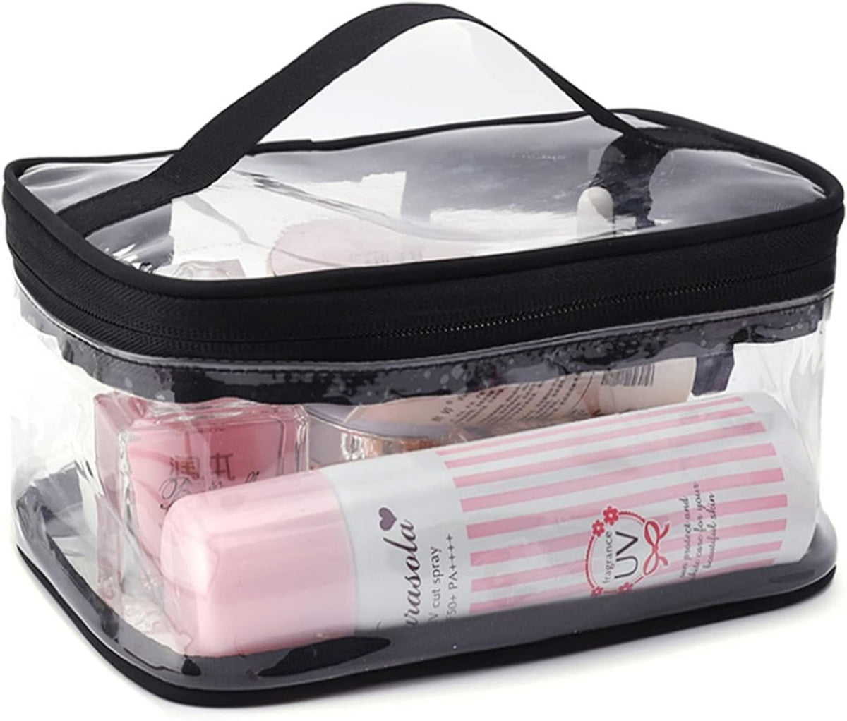 Transparent Waterproof Cosmetic Bag Set - Travel Makeup & Toiletry Organizer