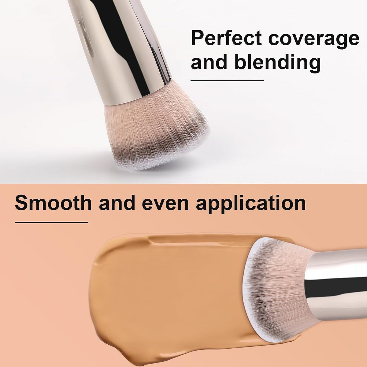 Dense Flat Top Foundation Brush for Liquid and Powder Makeup