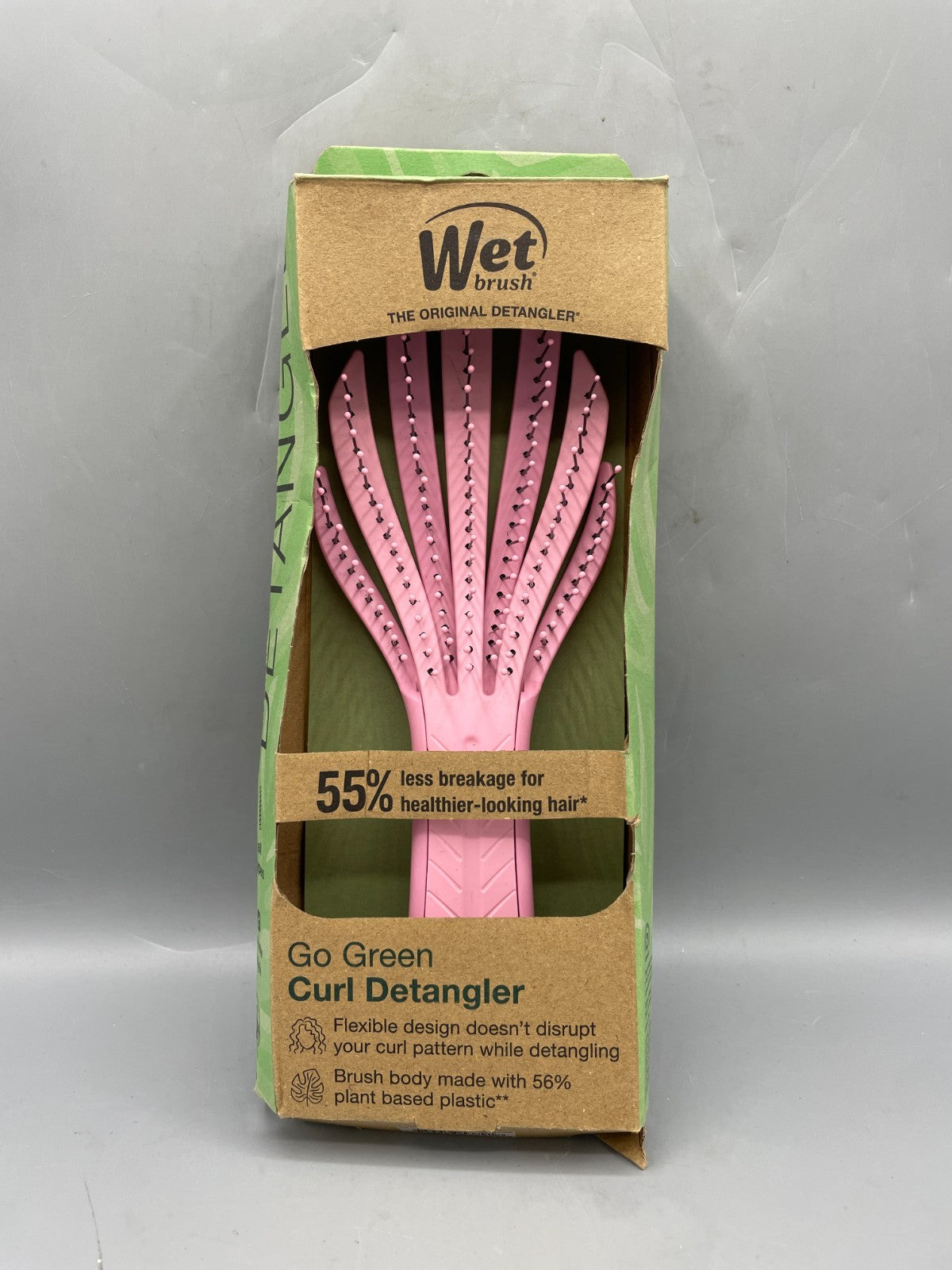 Wet Brush Go Green Curl Detangler for Curly Hair Plant-Based Plastic