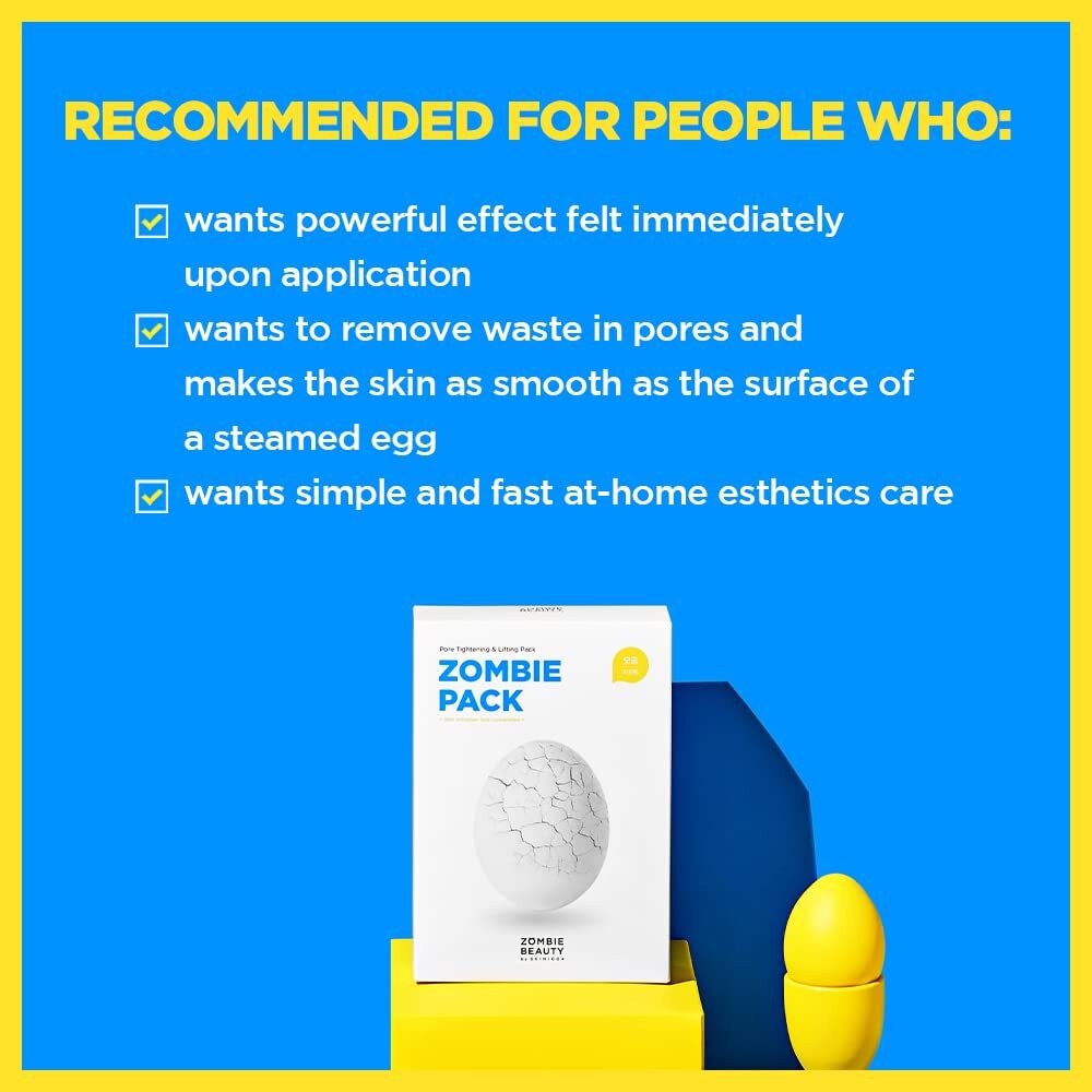 Zombie Pack Wash Off Face Mask - Firming & Brightening, 8 Pack