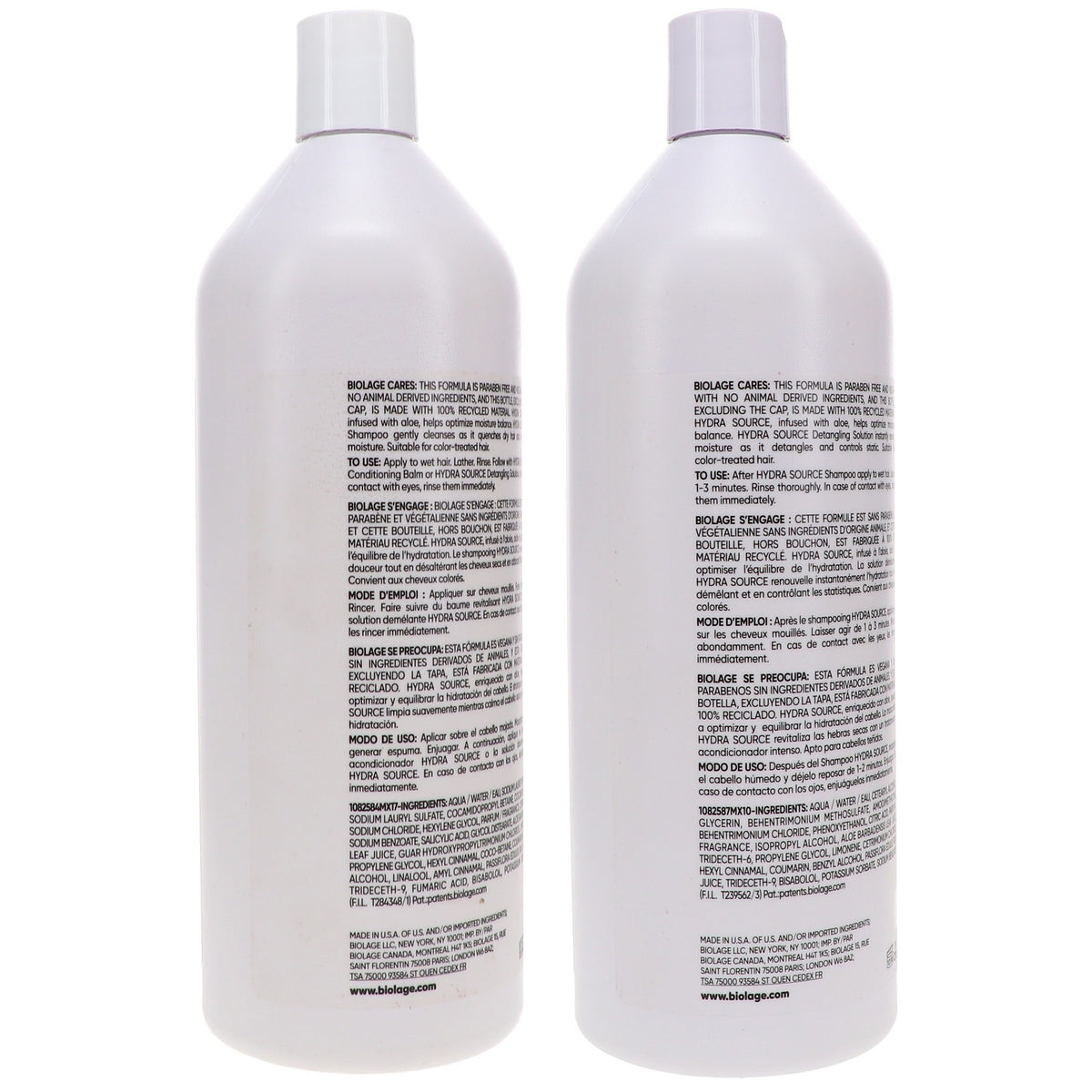 Biolage Hydrasource Shampoo & Detangling Solution Combo Pack - Hydrating Hair Care