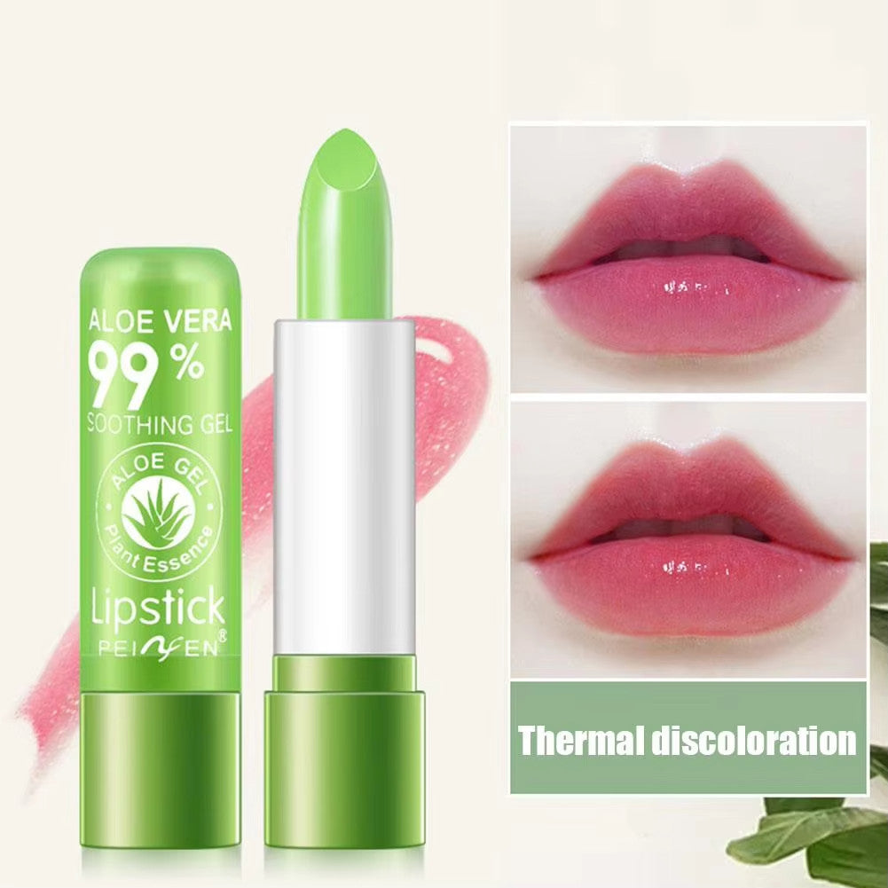 Color Changing Aloe Vera Lipstick Set - Moisturizing Lip Gloss for Dry Lips