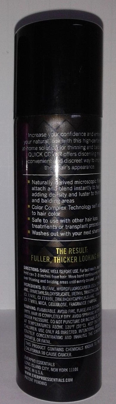 Hair Fiber Filler for Men Instant Cover - Gray 2oz