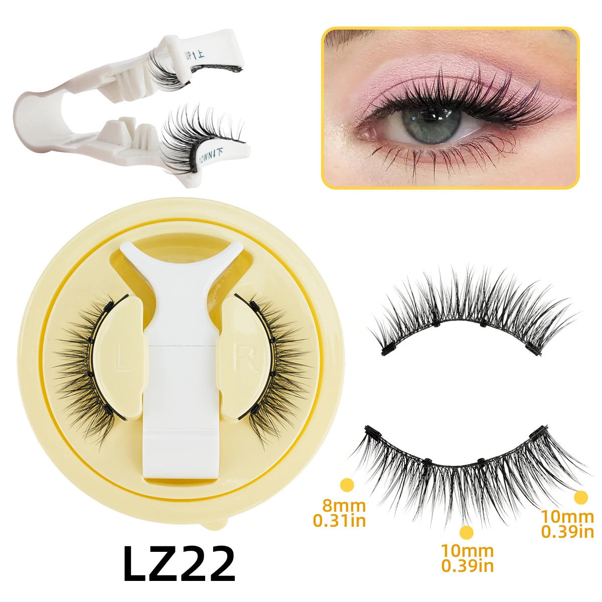 Magnetic 3D Mink Eyelash Kit - Reusable False Lash Set for Natural Look