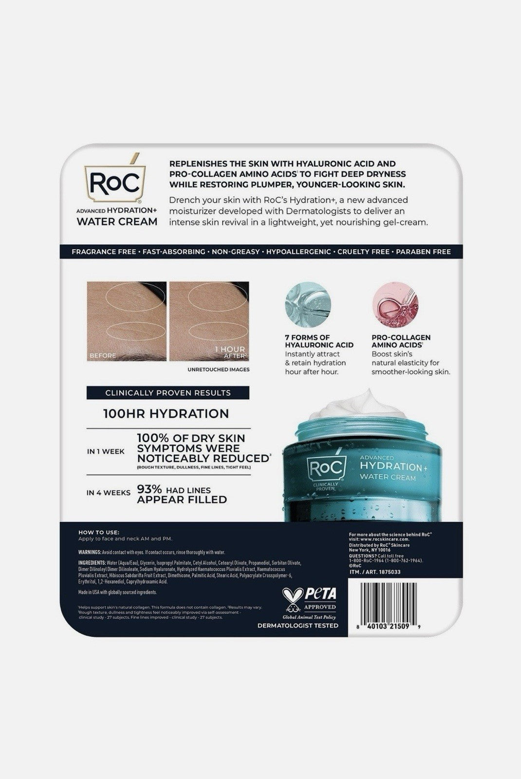Advanced Hydration Water Cream, 1.7 oz (Pack of 2)