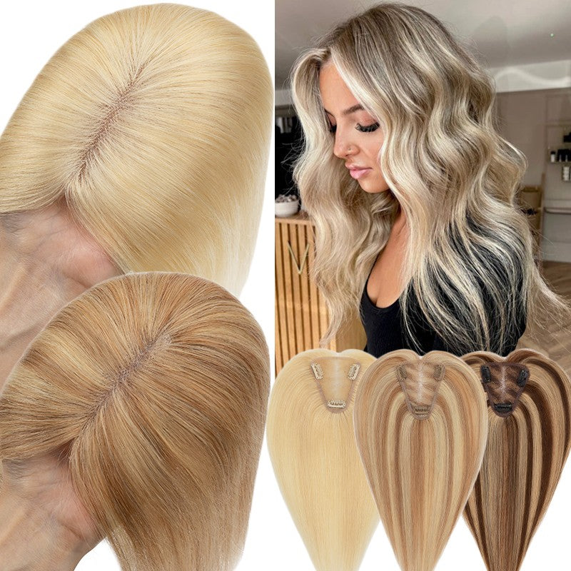 Clip-In Remy Human Hair Topper for Women with Thinning Hair