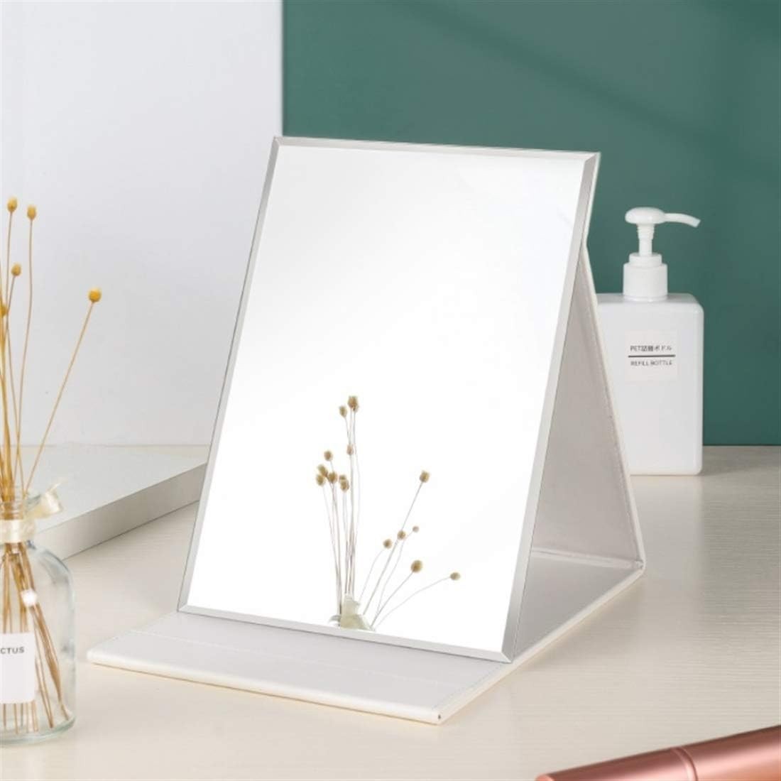 Travel Hand Mirror 10x7 HD Adjustable Angles Minimalist Style
