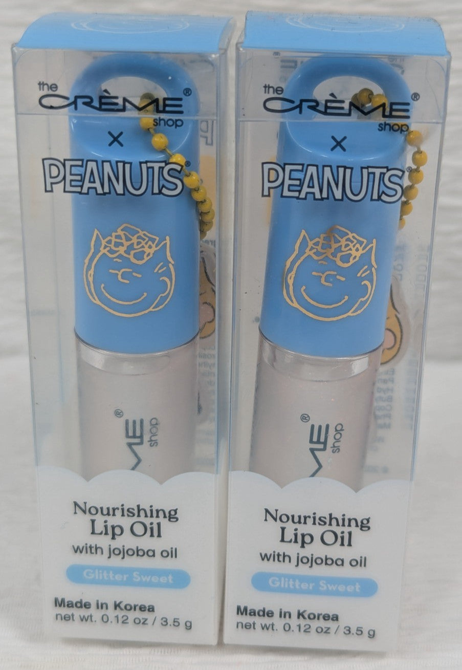 Lip Oil Glitter Set with Keychain - Sweet & Shimmery - 2 Pack