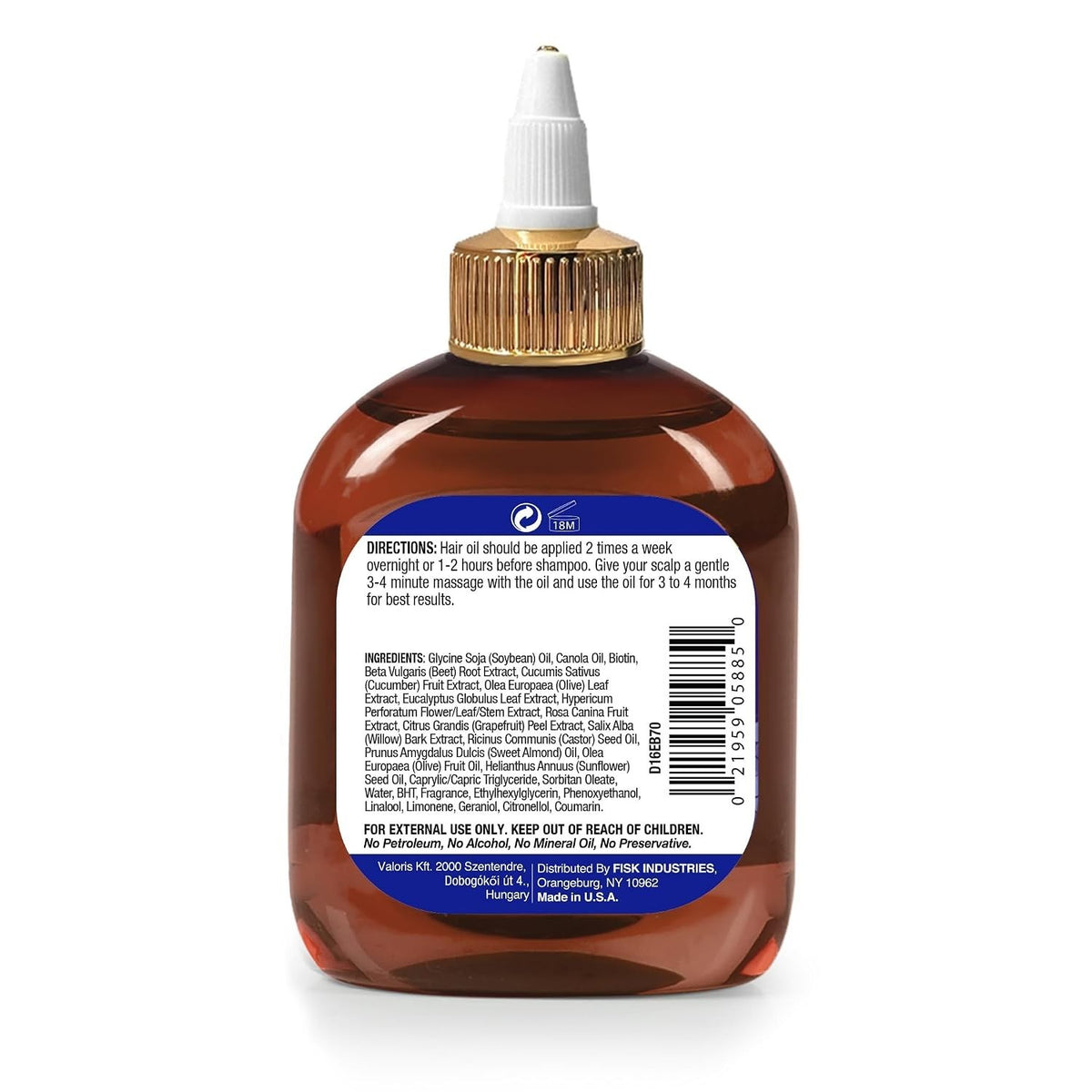 7.1 oz Biotin Infused Hair Growth Oil - Fortifies and Hydrates All