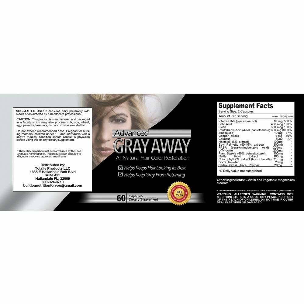 Folic Acid Hair Color Restoration Supplement - 60 Capsules