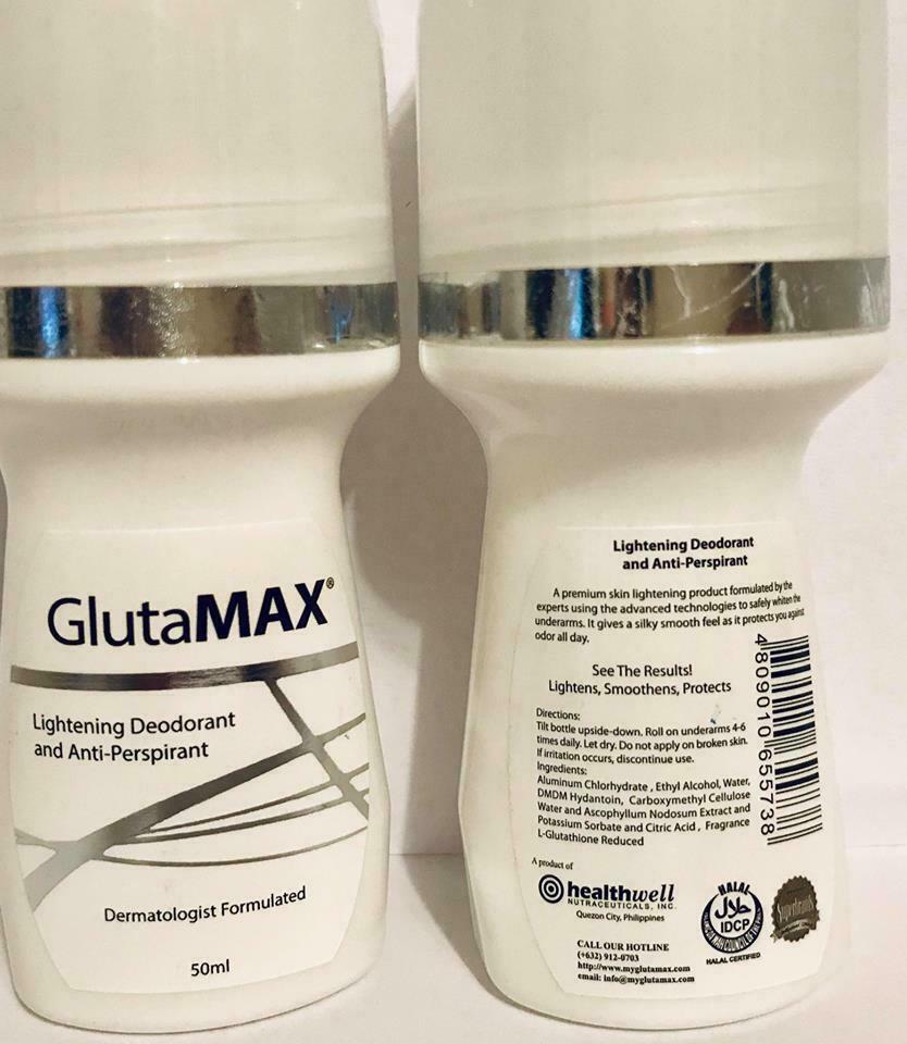 Glutamax Whitening Underarm Deodorant Roll-On - Lightening & Anti-Perspirant, 50mL