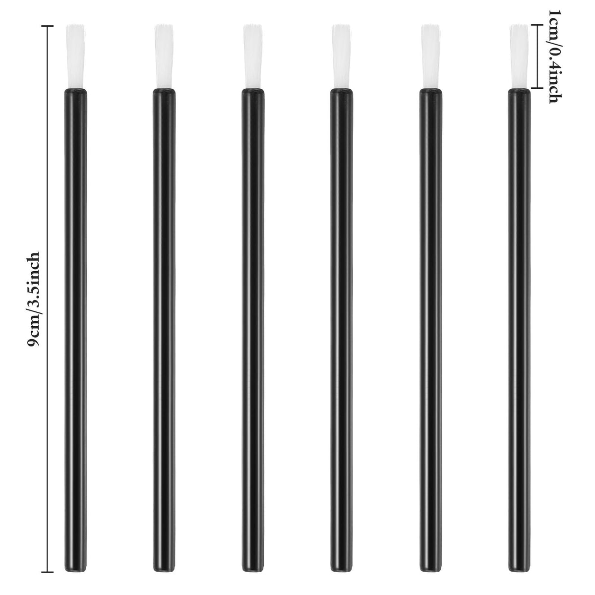 Disposable Brush Applicators 100pcs for Cookie Painting & Makeup - MBAIYO Black