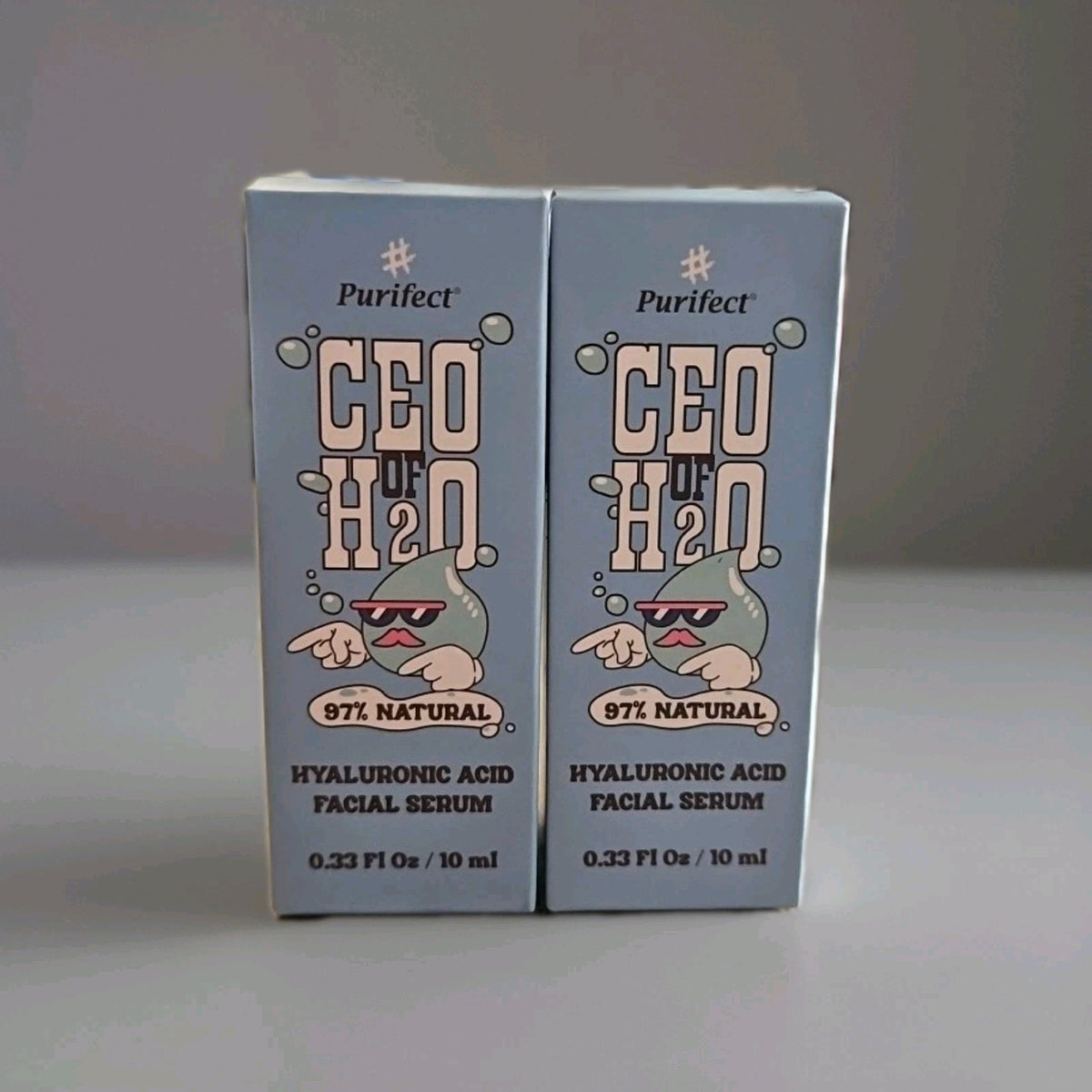 Hyaluronic Acid Facial Serum - Natural Moisturizer for Hydrated Skin - 2 Pack