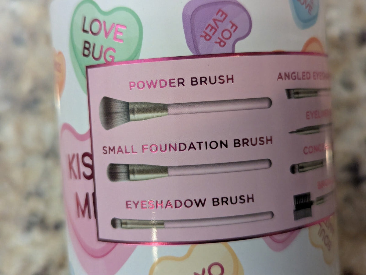 7-Piece Face & Eye Makeup Brush Set - Essential Cosmetic Tools