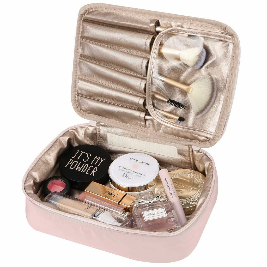 Waterproof Makeup Bag with Handle for Travel and Storage – Cosmetic Organizer