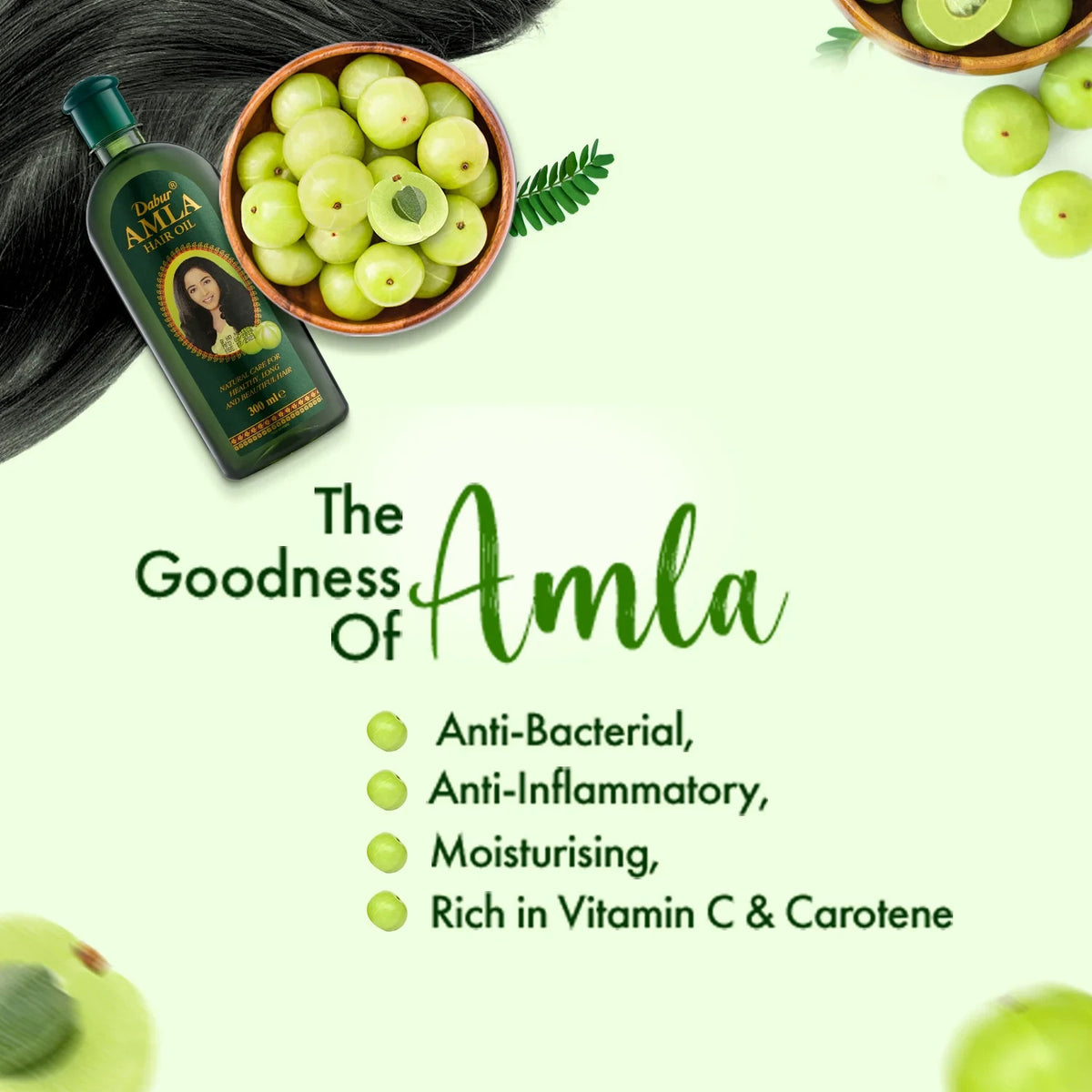 Amla Hair Oil for Hair Growth & Strength, 300ml - Natural Hair Care