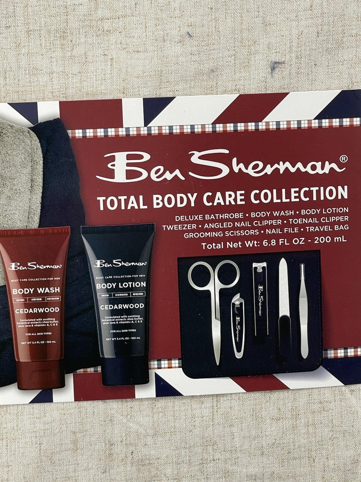 Total Body Care Gift Set with Bath Robe & Travel Bag - Body Wash Collection