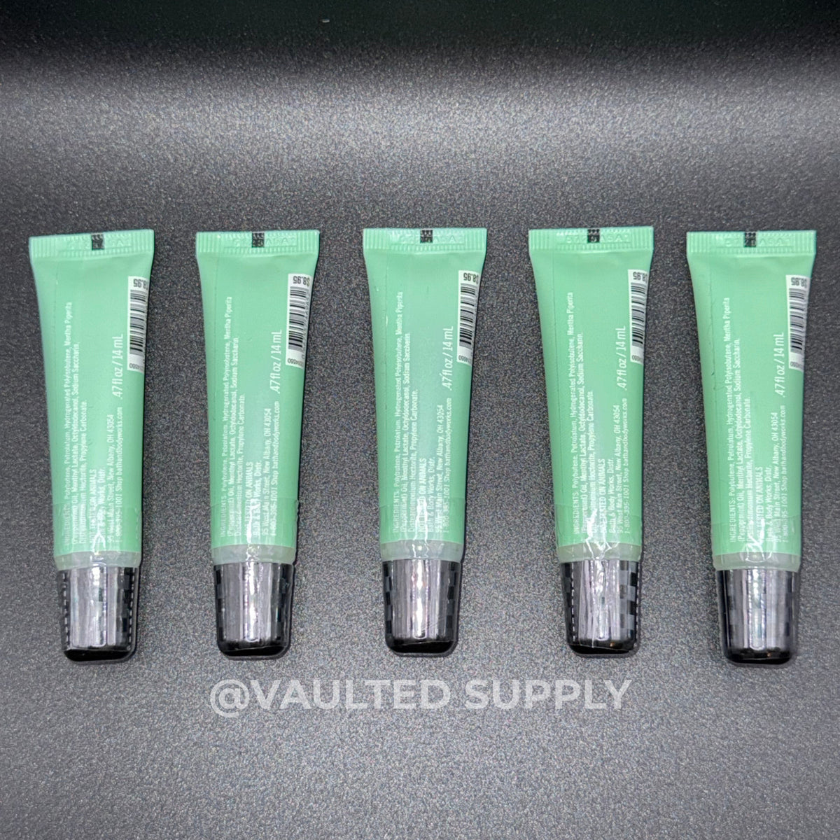 Mentha Lip Shine 5-Pack - Glossy Mint Lip Gloss with Cooling Effect