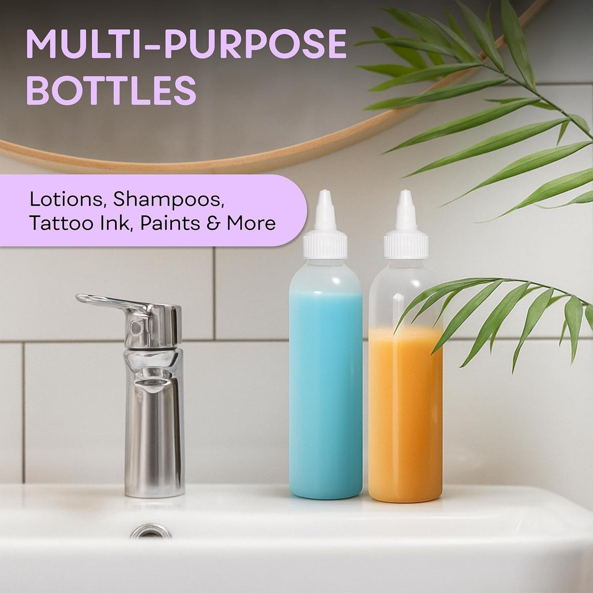 8 oz Twist Applicator Bottle - Clear, BPA Free Squeeze Bottle