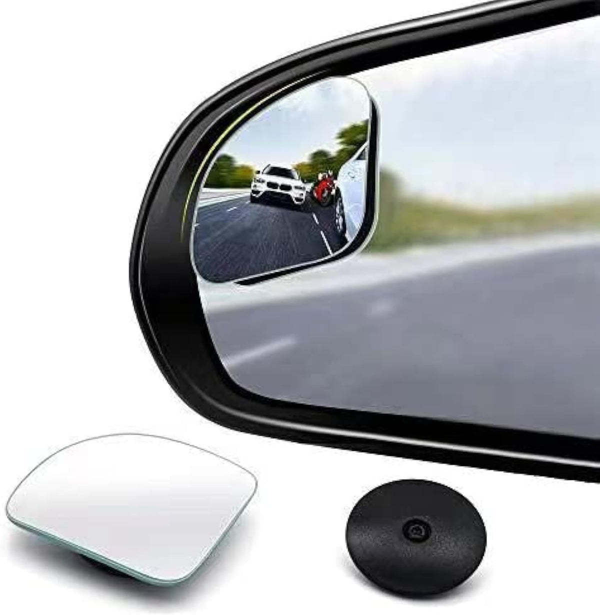2 Pcs Frameless Fan-Shaped Blind Spot Mirrors for Car Side View