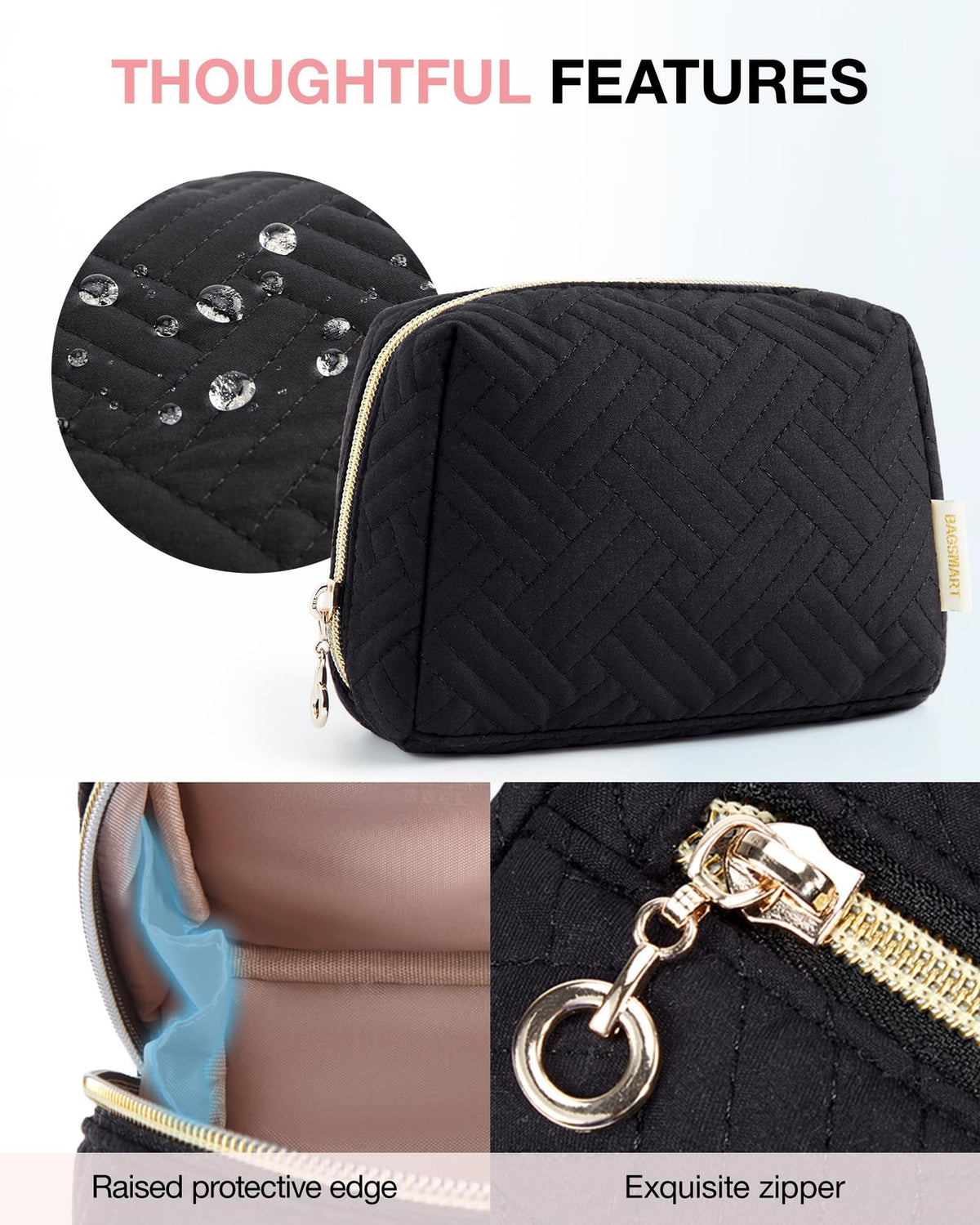 Small Travel Makeup Bag Waterproof Cosmetic Organizer Pouch