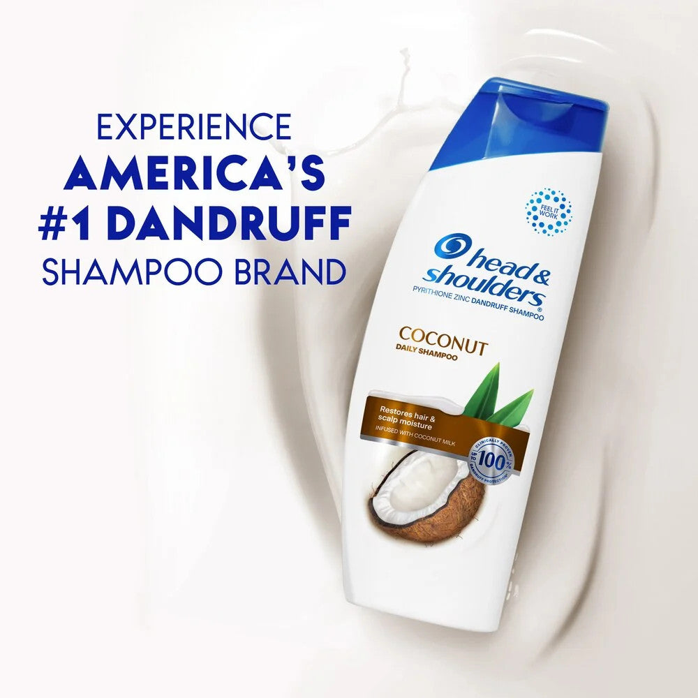 Head & Shoulders Coconut Daily Dandruff Shampoo 12.5 OZ - Nourishing Hair Care
