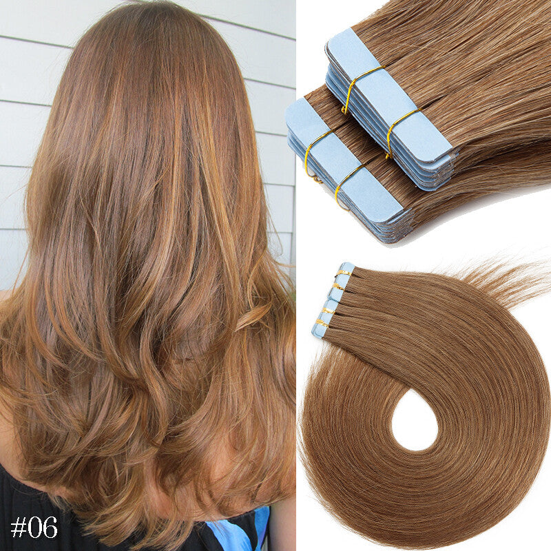 Double Sided Hair Extension Tape 40PCS Thick Remy Human Hair Skin Weft