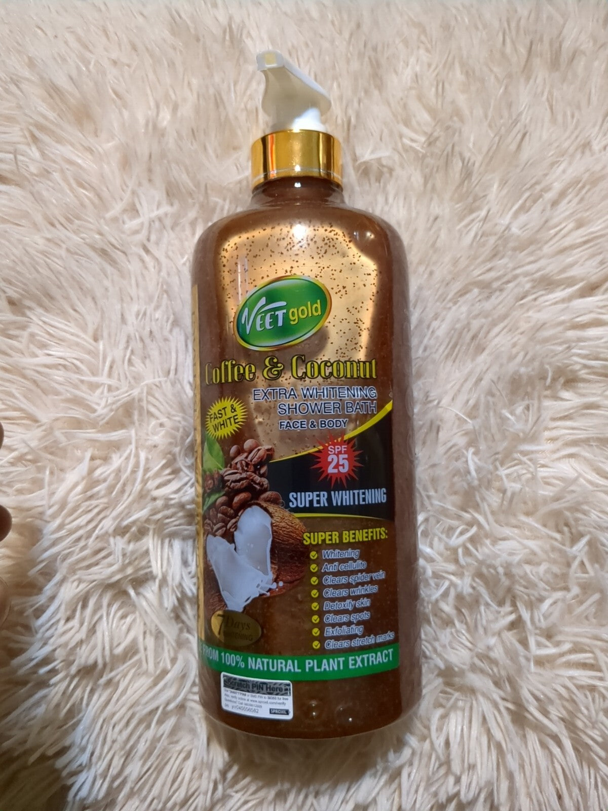 Veet Gold Coffee Coconut Whitening Body & Face Shower Gel 1000ml