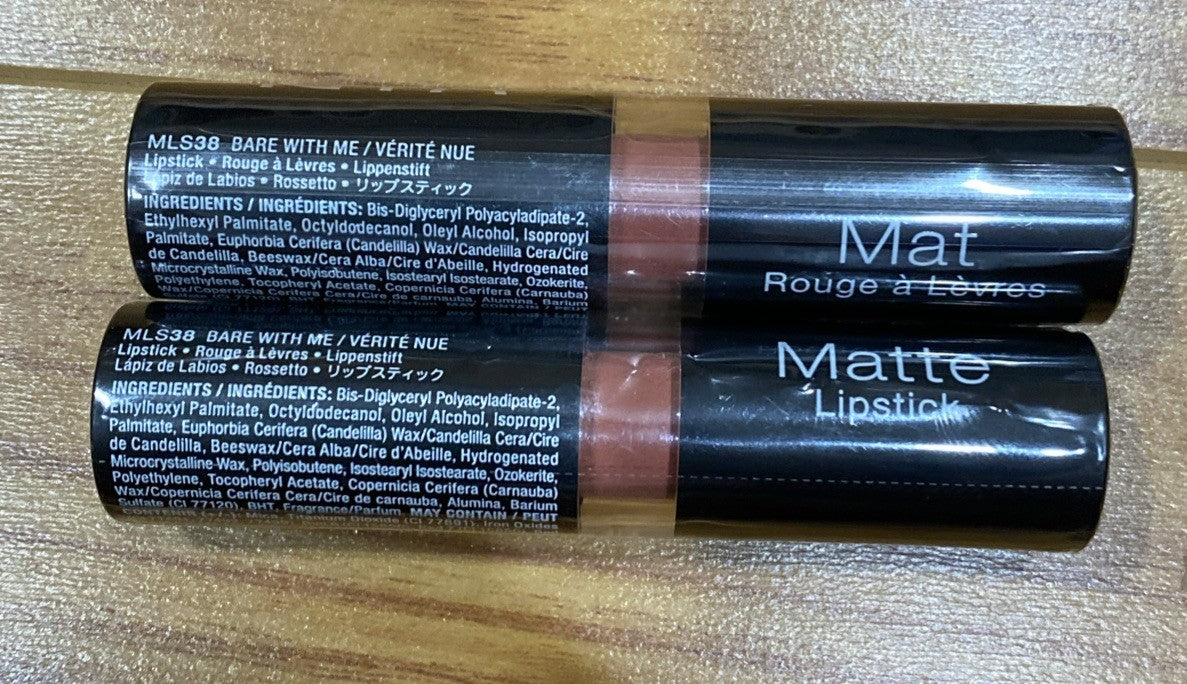 NYX Matte Lipstick MLS38 Bare With Me Full Size Set - Sealed