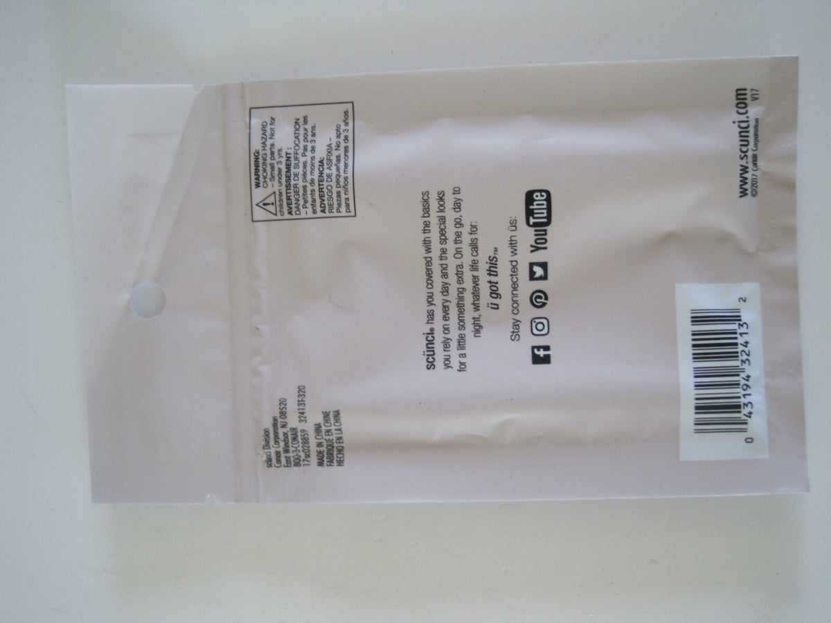 Scunci Curved Black Bobby Pins New in Package