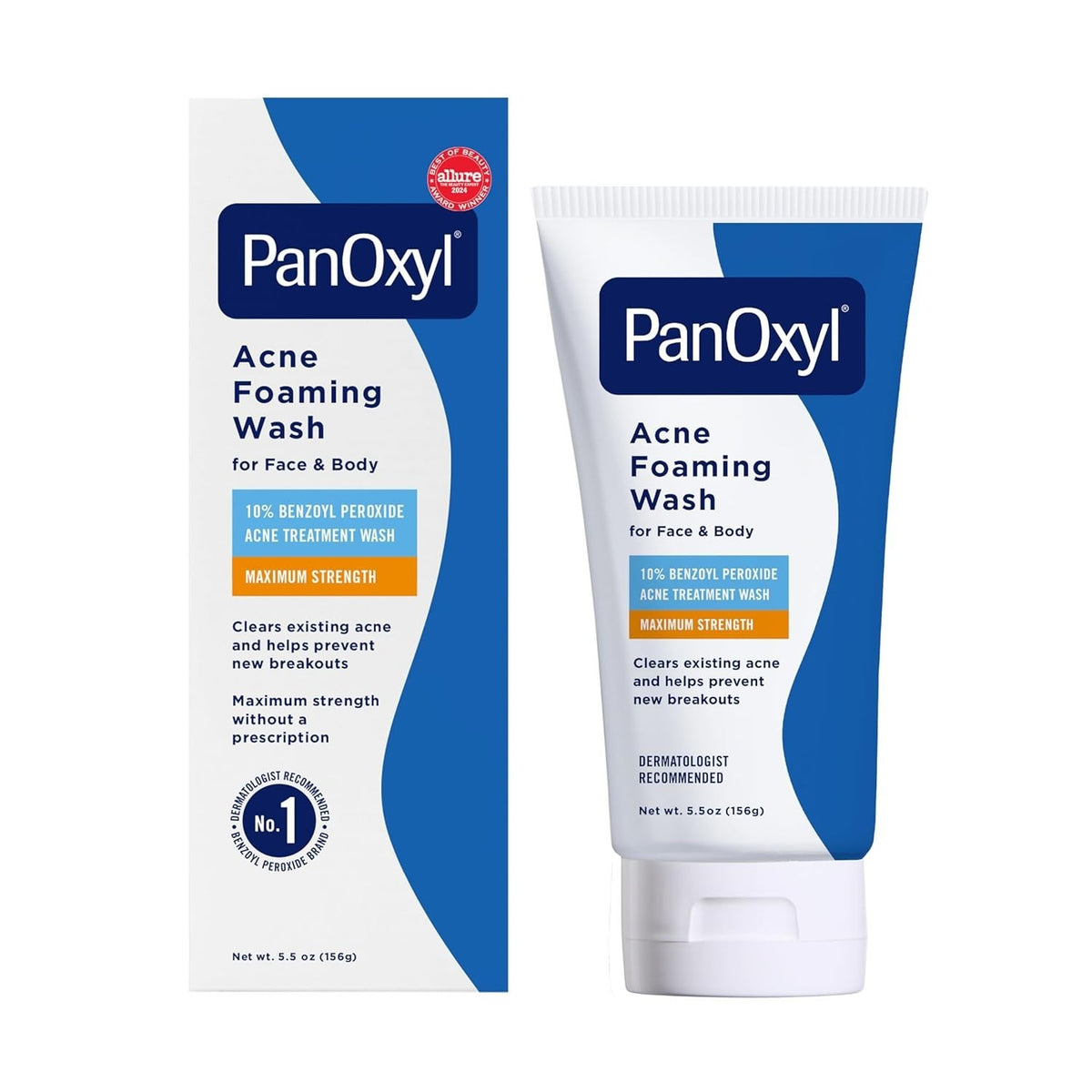 10% Benzoyl Peroxide Acne Wash - Gentle & Effective Face Cleansing - 5.5 Oz