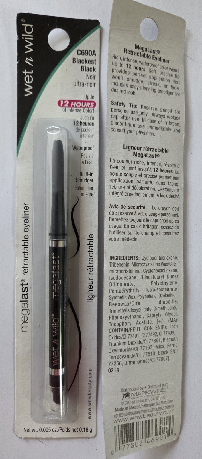 Waterproof Eyeliner Pencils Set - Blackest Black, Smudge-Proof, 3 Pack