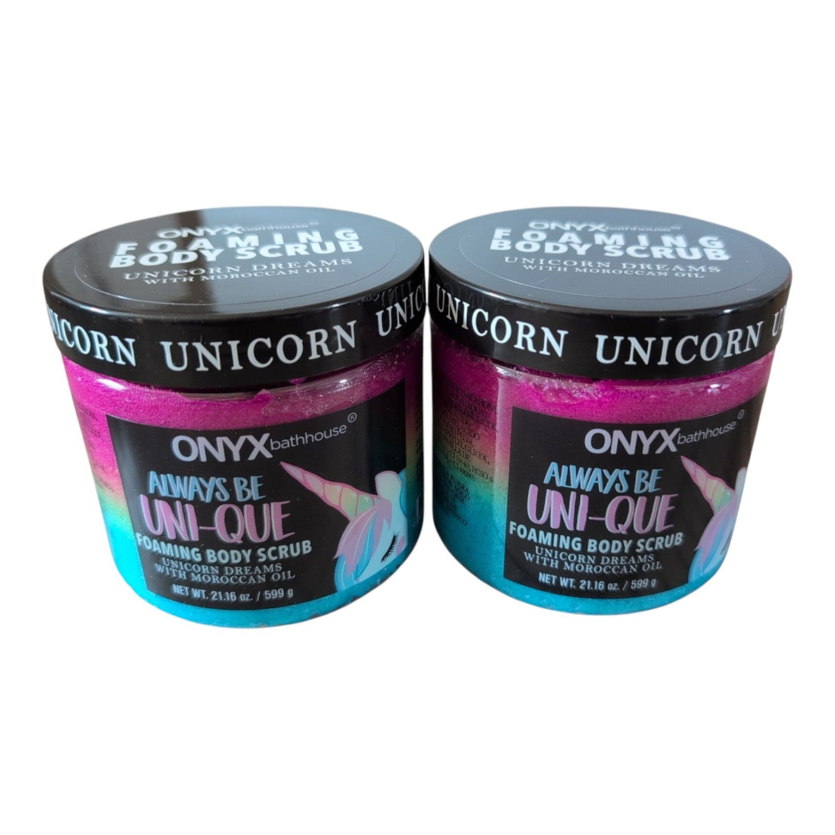 Onyx Bathhouse Always Be Uni-que Foaming Body Scrub Lot of 2