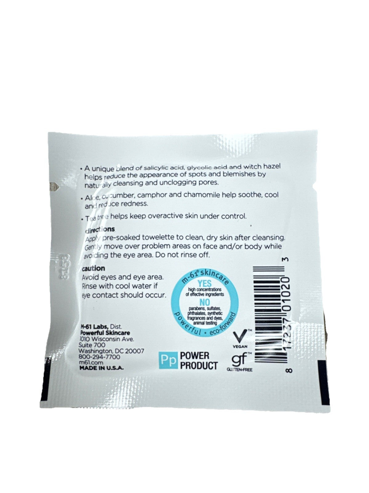 M-61 PowerSpot Clarifying Face Pads - Daily Acne Treatment, 20 Count