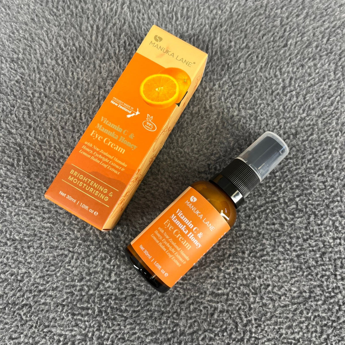 Vitamin C & Manuka Honey Eye Cream - Brightening Moisturizer for Dark Circles