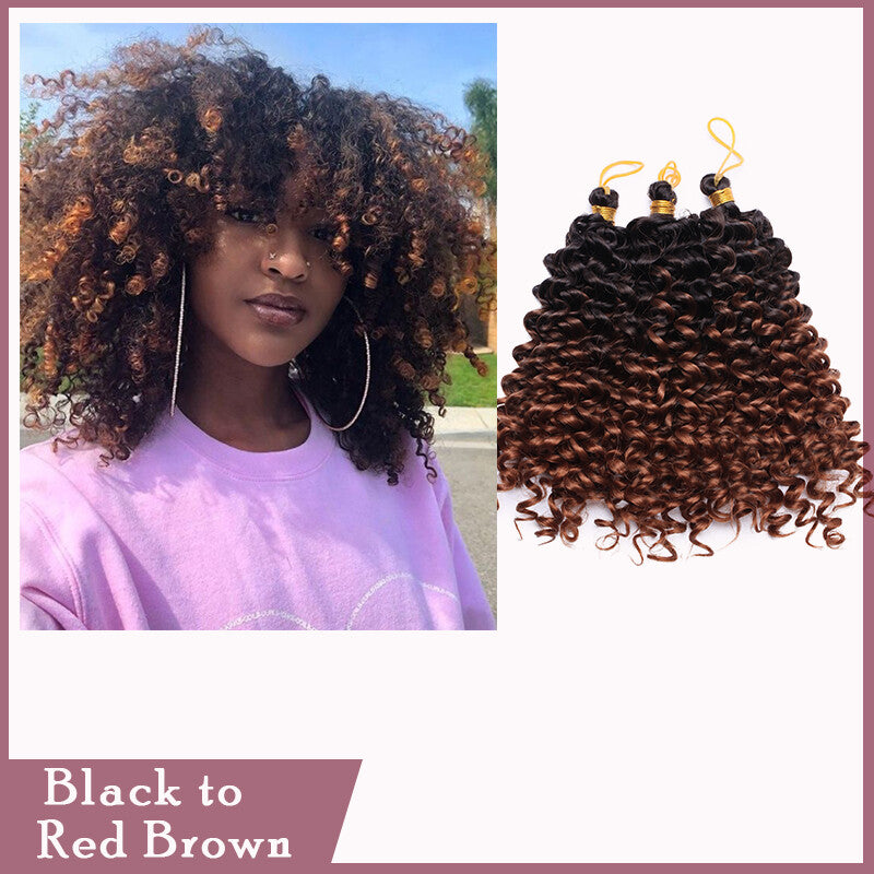 Deep Water Wave Braids Crochet Hair Extensions - Ombre & Curly Lengths