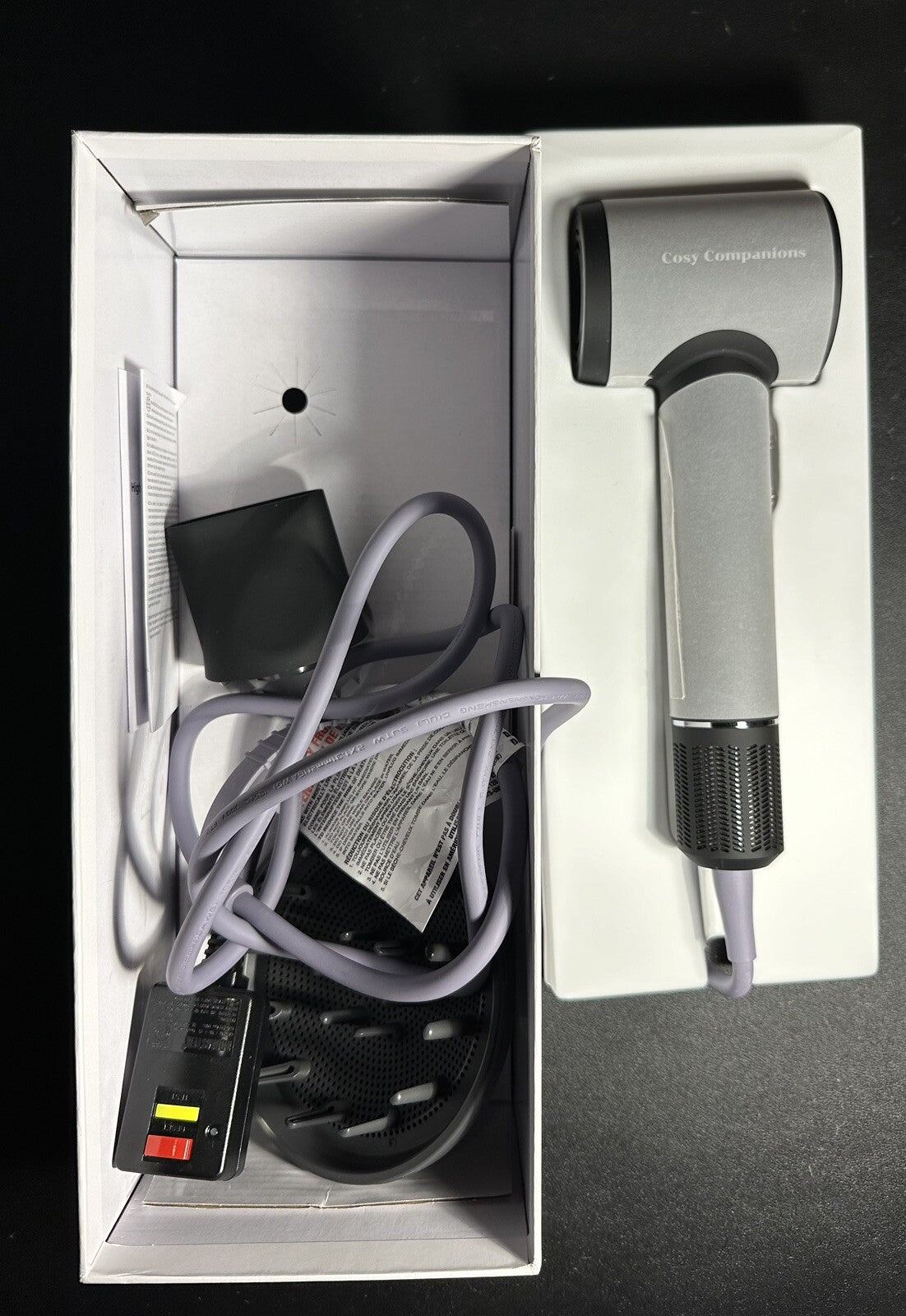 High Speed Hair Dryer with 150000RPM Brushless Motor | ZCY883, Black