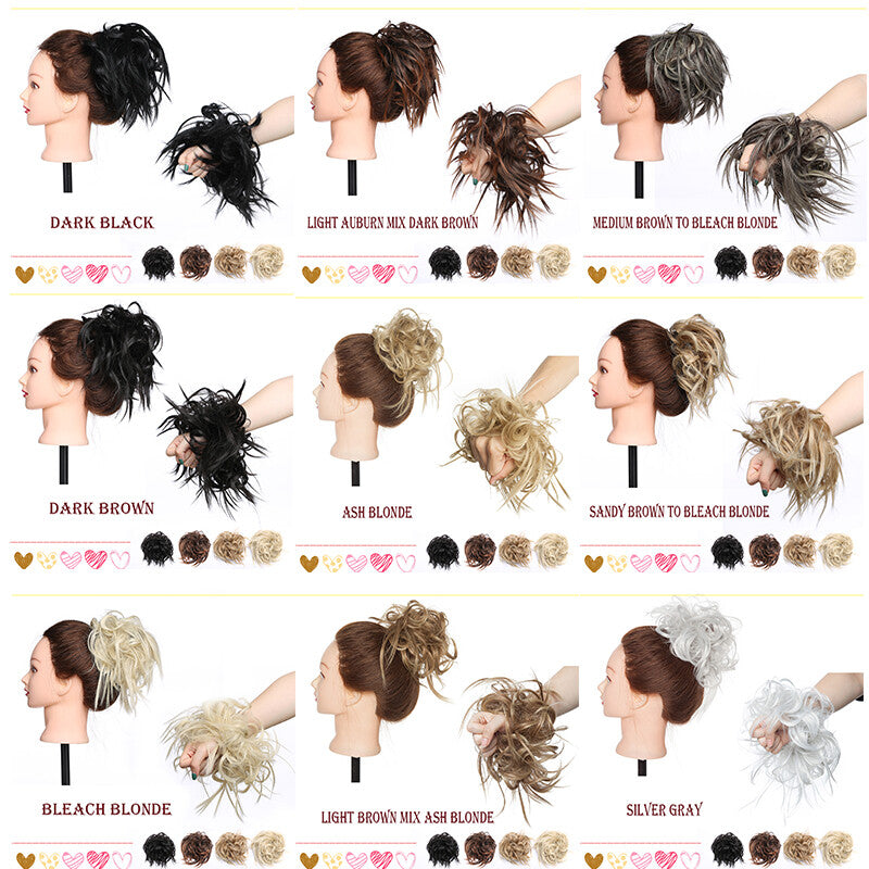 Large Messy Bun Hair Extension Wrap Scrunchie for Updos & Volume