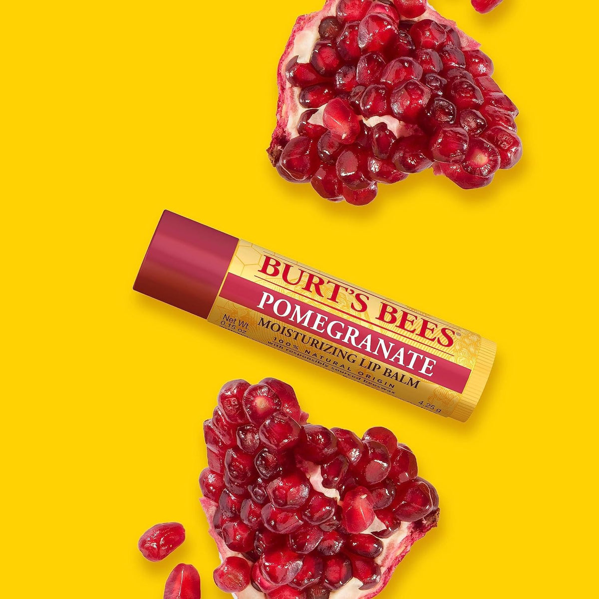 Burt's Bees Pomegranate Lip Balm Set - 2 Tubes, Natural Moisturizer