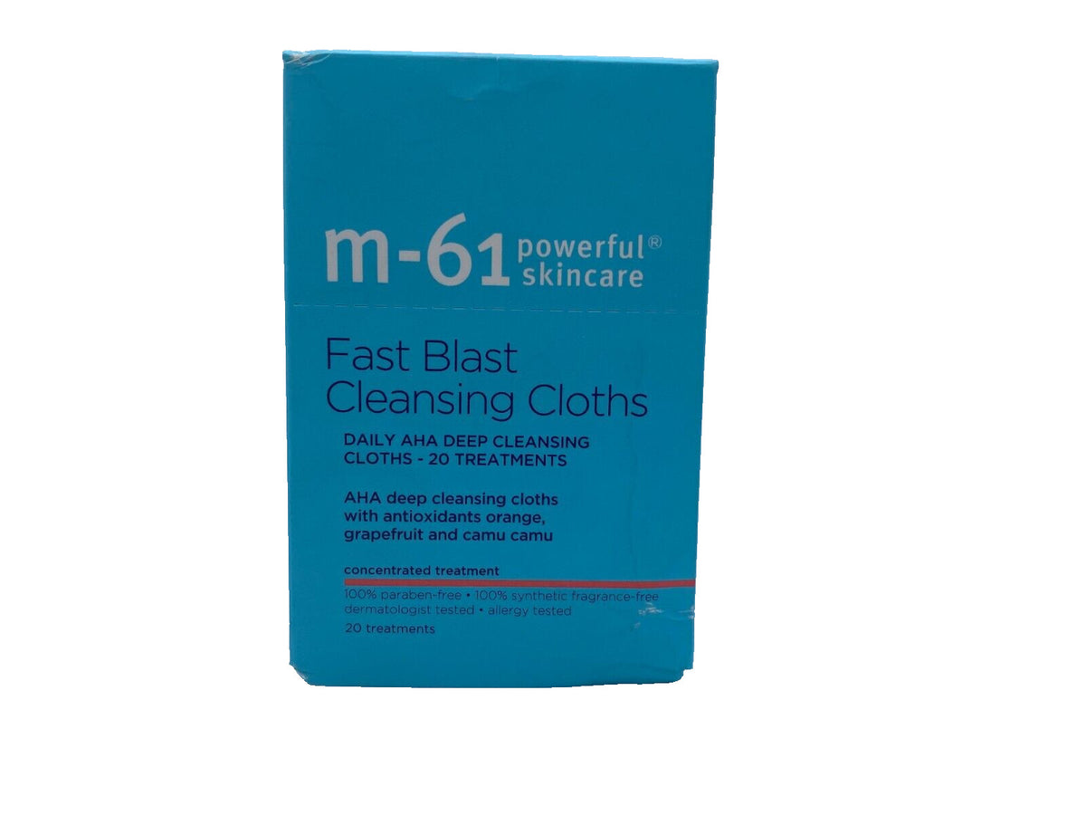 M-61 Powerful Skincare Fast Blast Cleansing Cloths Treatments 20 /