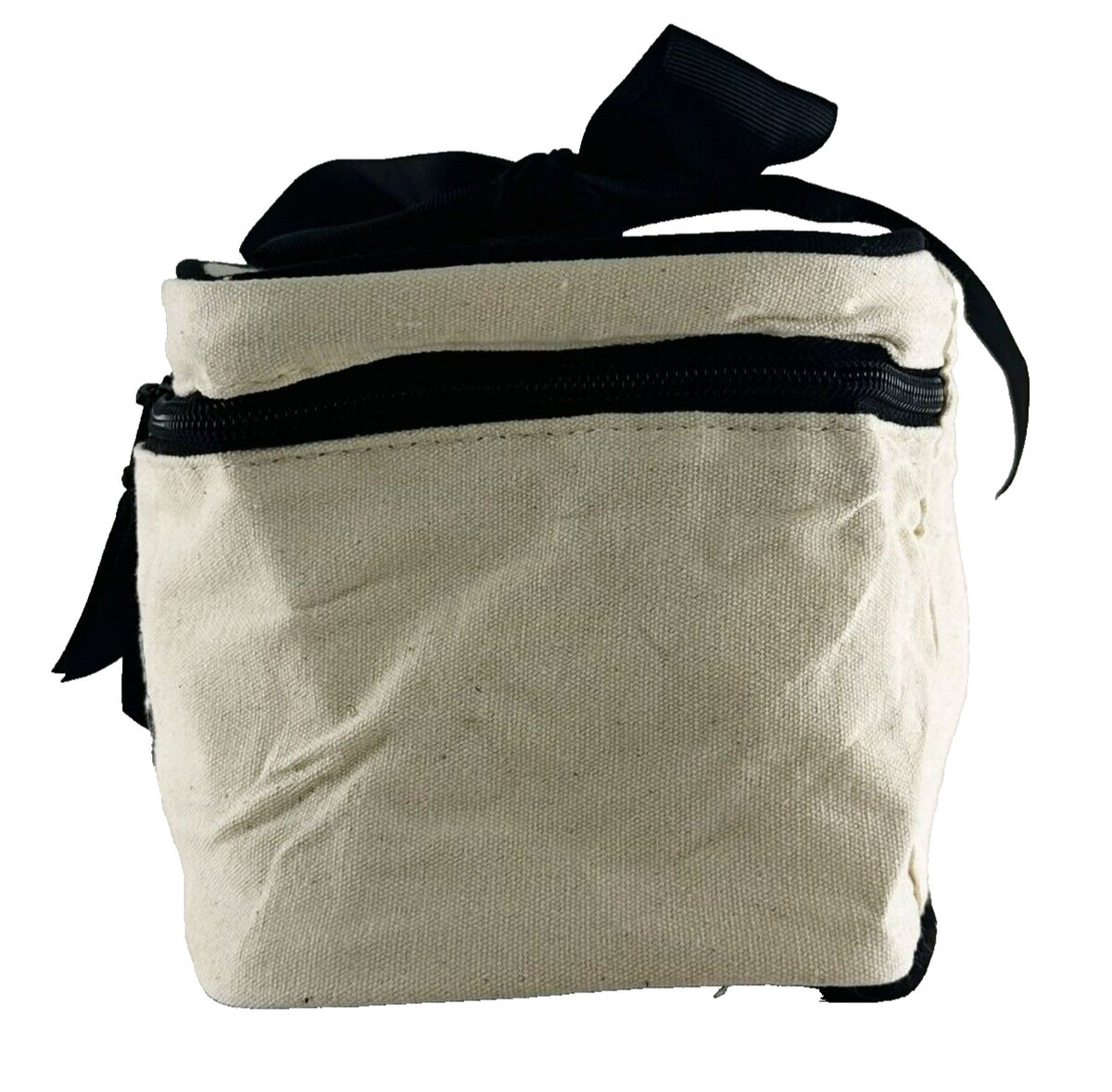 Travel Canvas Cosmetic Bag 8x5x6 Inches - Beige, Organizer & Toiletry Bag