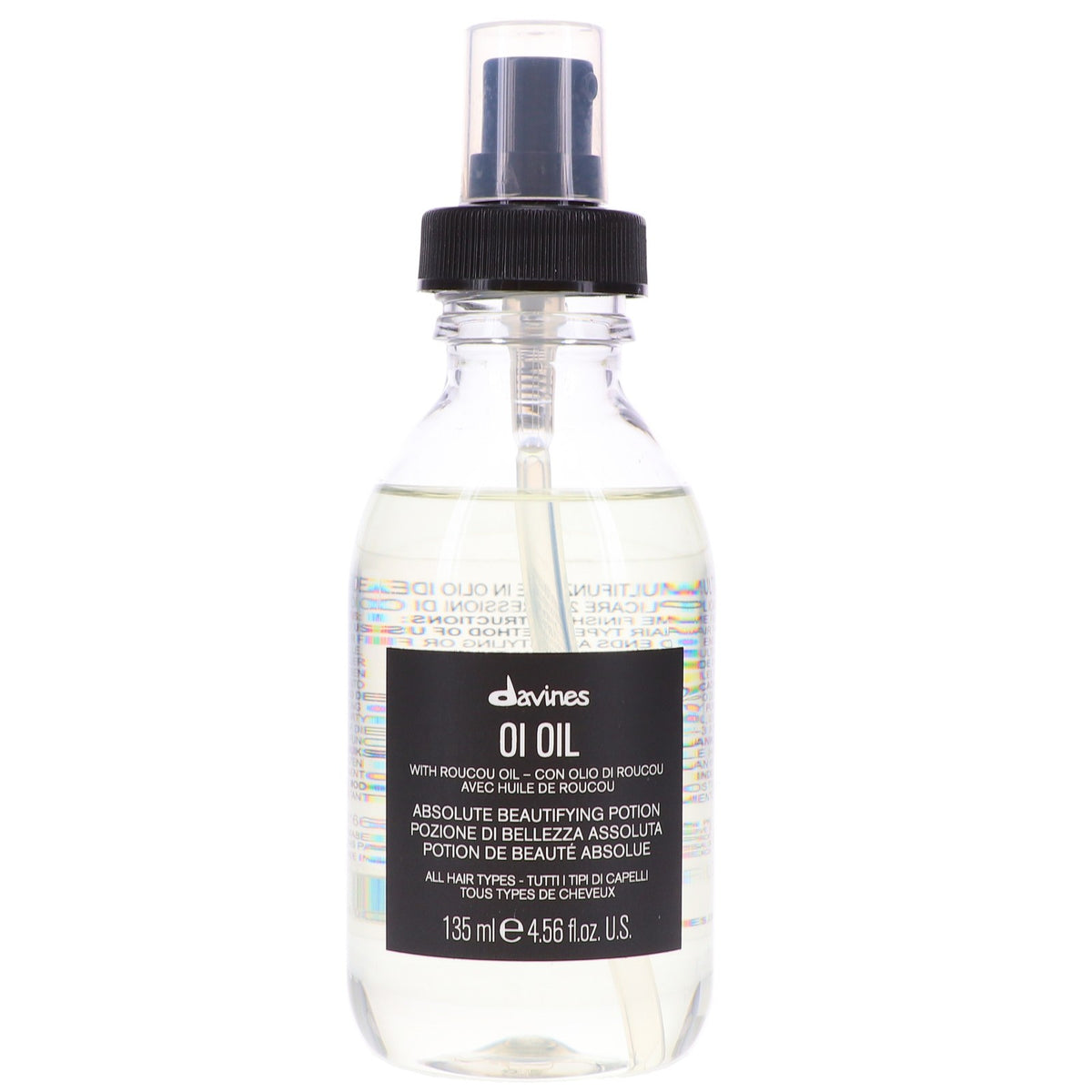 Davines OI Hair Oil 4.56 oz - Nourishing Light Styling Treatment for Dry & Frizzy Hair
