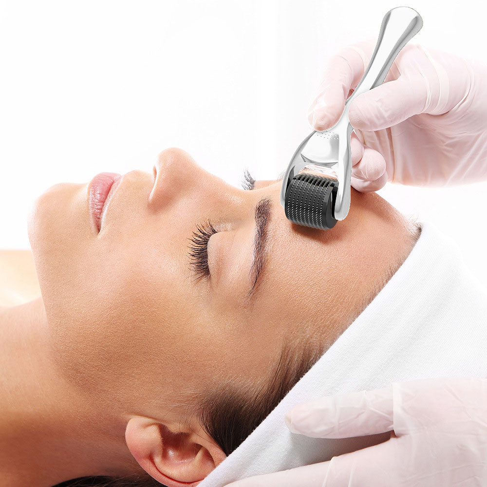 Derma Skin Roller with Titanium Micro Needles for Face & Hair Regrowth