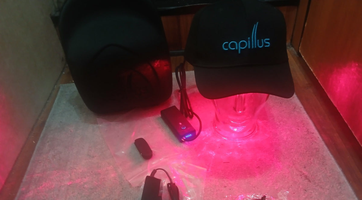 Capillus Plus Laser Hair Growth Cap with Battery & Case
