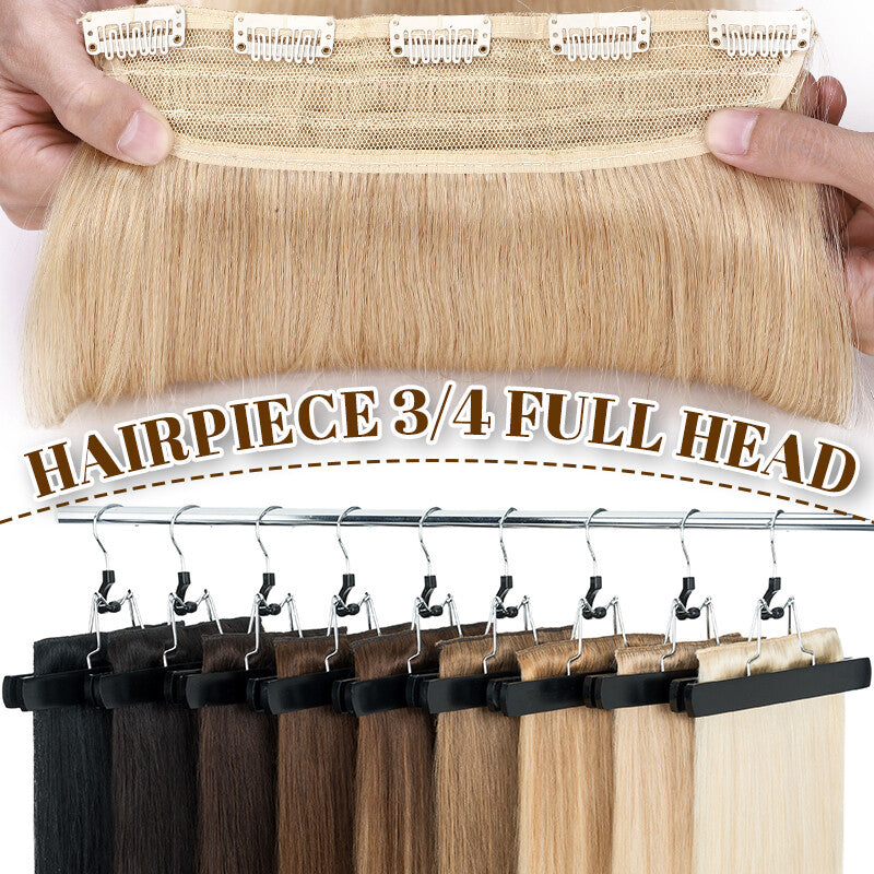 Remy Human Hair Extensions - Clip-In Full Head Set, 3/4 Thickness, 10-40 Inches