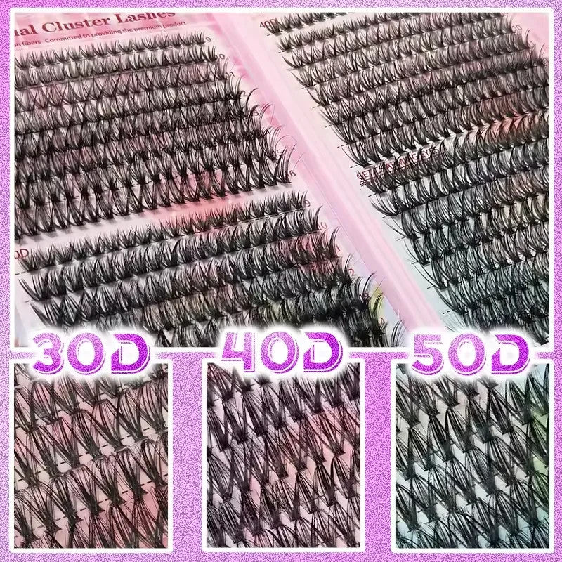 Lash Extension Kit 640Pcs DIY Individual Lash Clusters & Bond Supplies