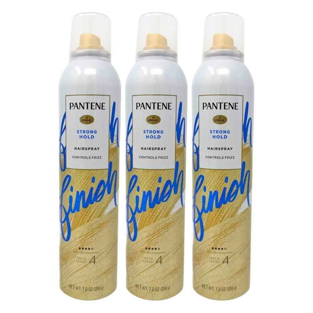 Pantene Pro-V Strong Hold Hairspray Level 4 Frizz Control 7oz (3 Pack)