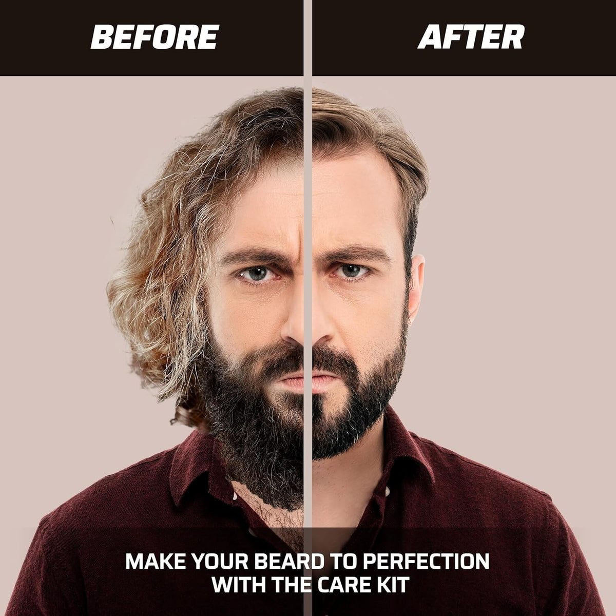 Men's Beard Grooming Kit with Brush, Comb & Scissors - Portable & Free Shipping
